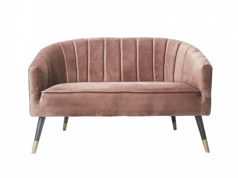 Leitmotiv Royal sofa med velvet stof rosa