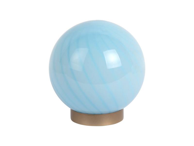 Leitmotiv Summer Globe bordlampe 15,2x16,7cm glas blå