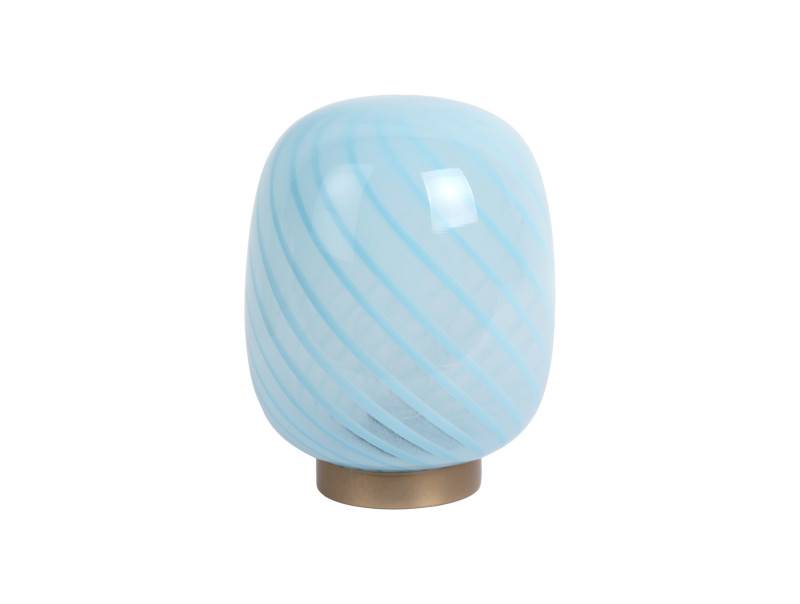 Leitmotiv Summer Globe bordlampe 15,6x20cm glas blå