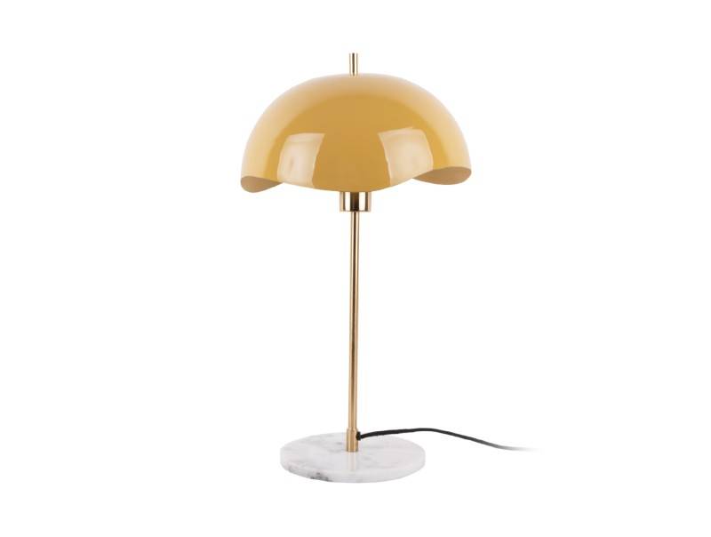 Leitmotiv Waved Dome bordlampe Ø30cm gul