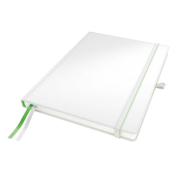 Leitz Complete notesbog A4 med læder look kvadreret hvid