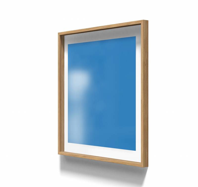 Lintex A01 glastavle med egetræsramme 100x100cm Daring, blå