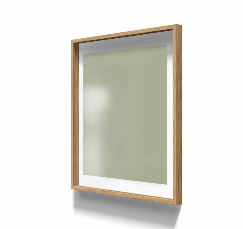 Lintex A01 glastavle med egetræsramme 100x100cm Fair, lys grøn