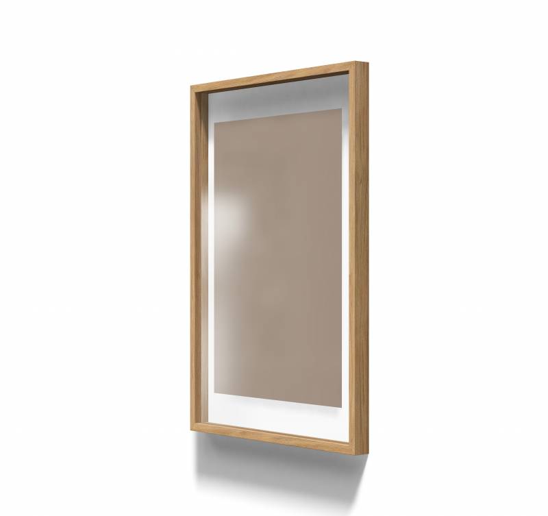 Lintex A01 glastavle med egetræsramme 70x100cm Cozy, brun