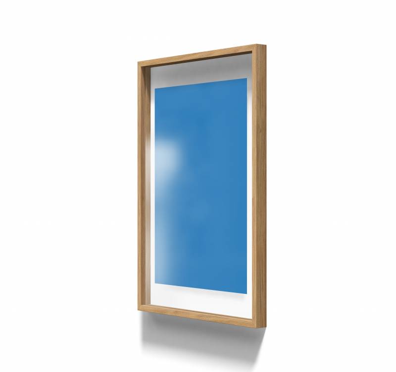 Lintex A01 glastavle med egetræsramme 70x100cm Daring, blå