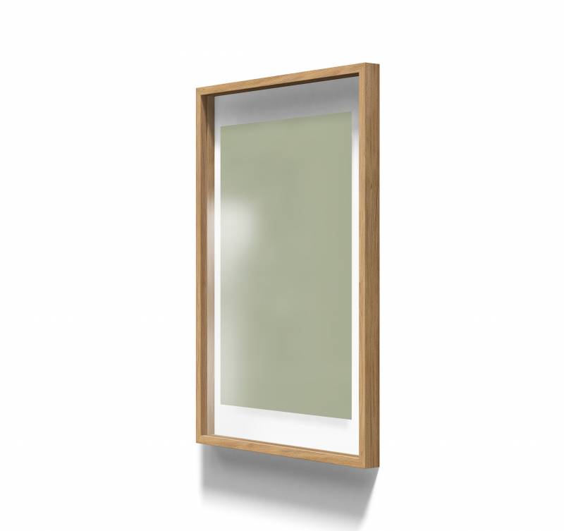 Lintex A01 glastavle med egetræsramme 70x100cm Fair, lys grøn