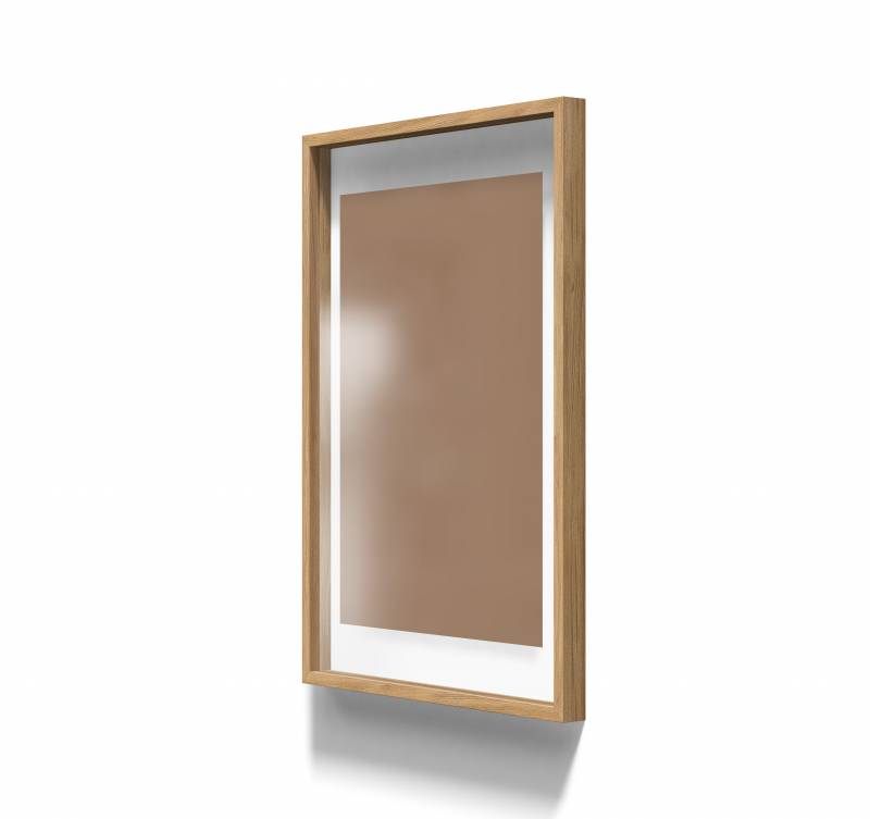 Lintex A01 glastavle med egetræsramme 70x100cm Humble, mokka