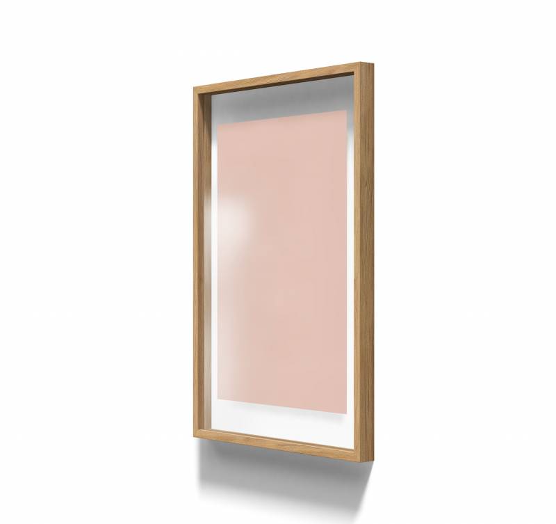 Lintex A01 glastavle med egetræsramme 70x100cm Naive, rosa