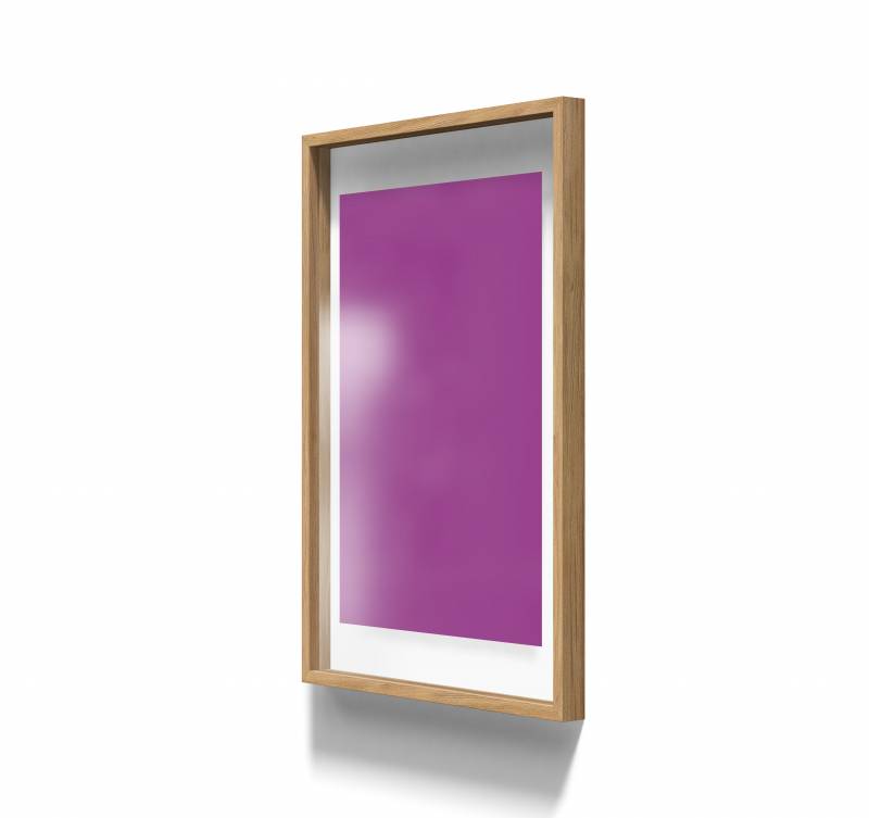 Lintex A01 glastavle med egetræsramme 70x100cm Vivid, violet