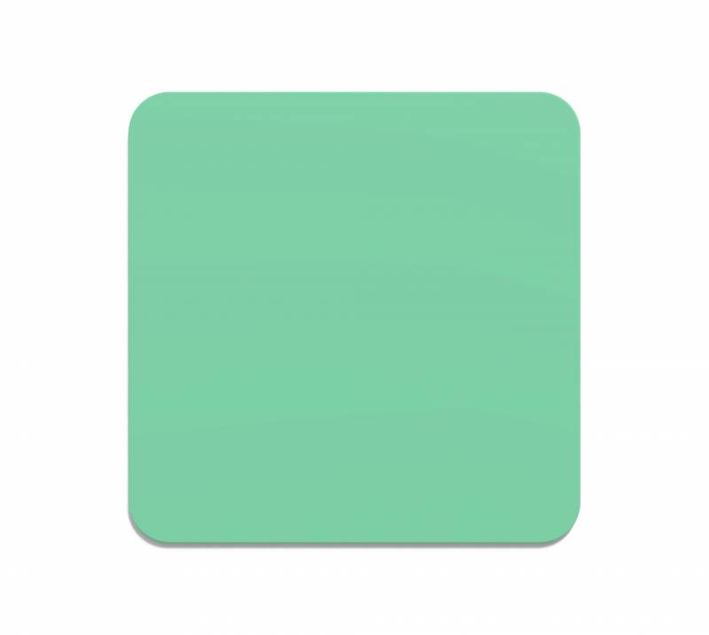 Lintex Curve Silk glastavle 100x100cm Free, mint grøn