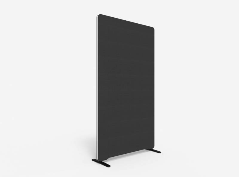 Lintex Edge Floor skærmvæg 100x180cm koksgrå med hvid liste