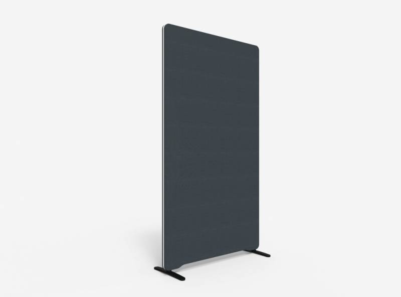 Lintex Edge Floor skærmvæg 100x180cm mørk grå med hvid liste