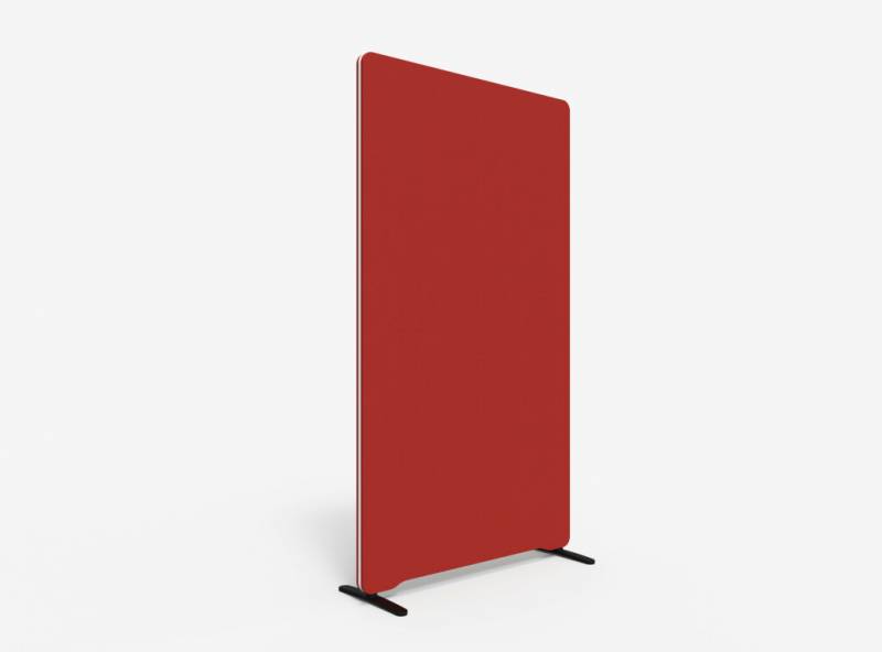 Lintex Edge Floor skærmvæg 100x180cm rød med hvid liste