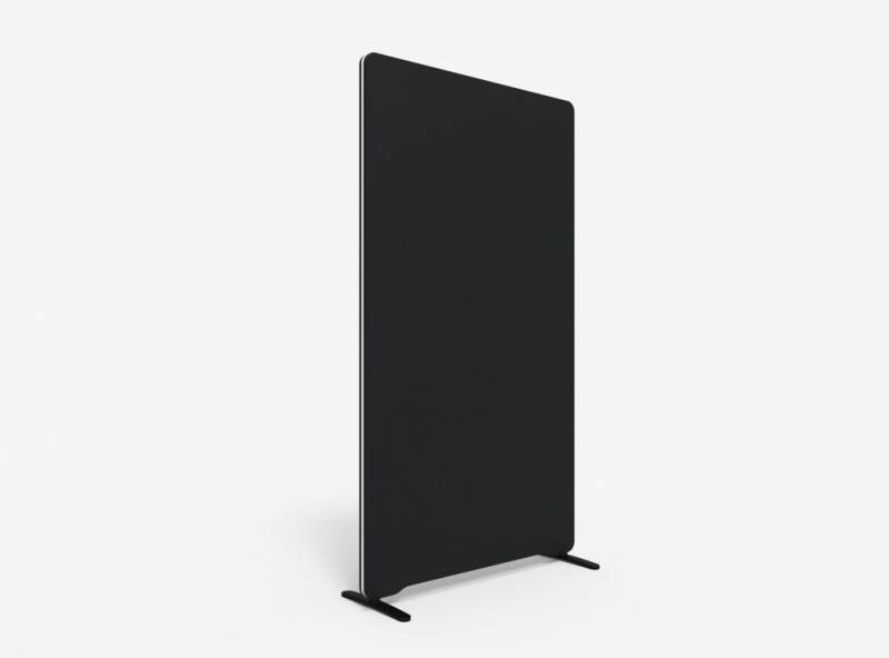 Lintex Edge Floor skærmvæg 100x180cm sort med hvid liste