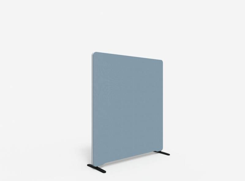 Lintex Edge Floor skærmvæg 120x135cm dueblå med hvid liste