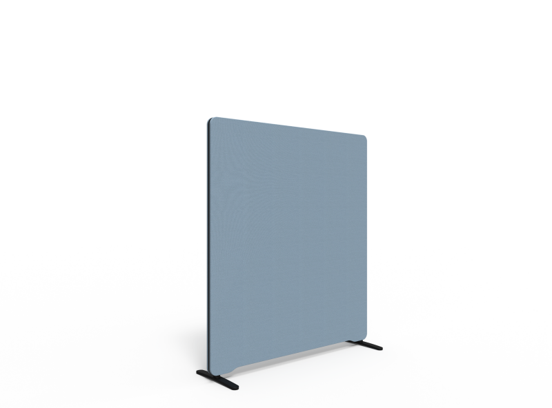Lintex Edge Floor skærmvæg 120x135cm dueblå med sort liste