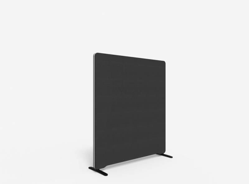 Lintex Edge Floor skærmvæg 120x135cm koksgrå med hvid liste