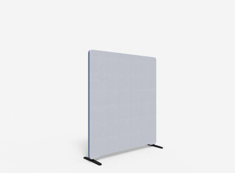 Lintex Edge Floor skærmvæg 120x135cm lys grå med blå liste