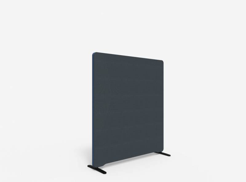 Lintex Edge Floor skærmvæg 120x135cm mørk grå med blå liste