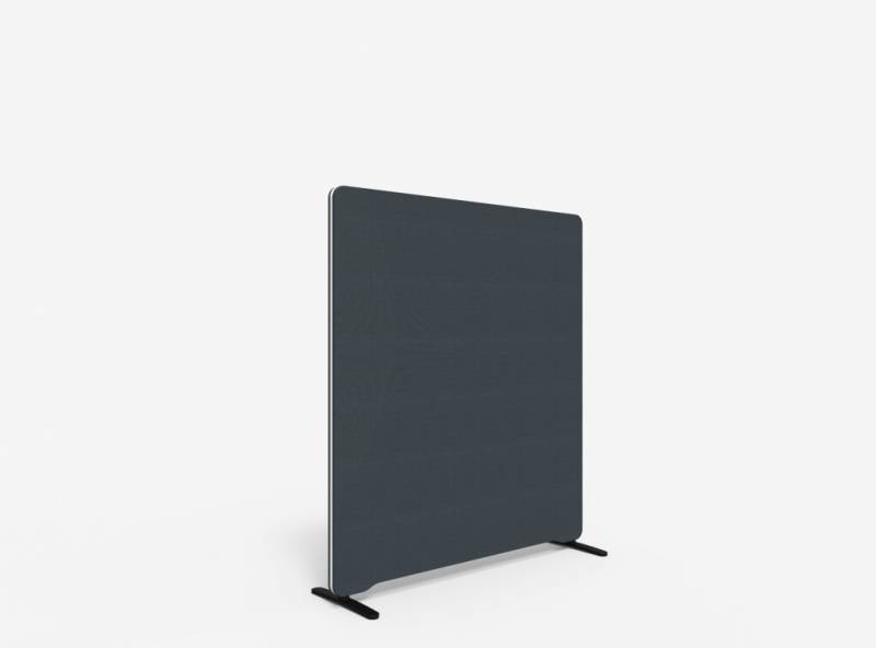 Lintex Edge Floor skærmvæg 120x135cm mørk grå med hvid liste