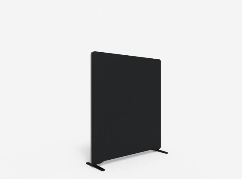 Lintex Edge Floor skærmvæg 120x135cm sort med mørkegrå liste