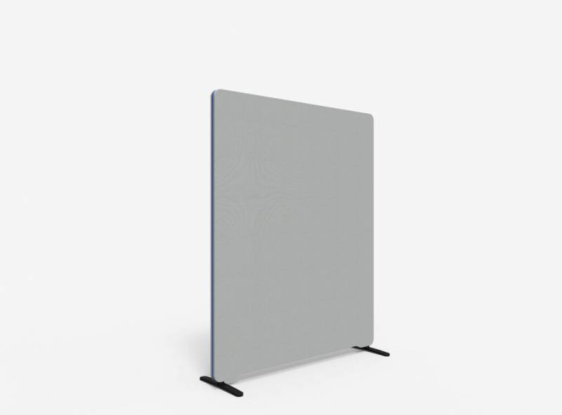 Lintex Edge Floor skærmvæg 120x150cm grå med blå liste