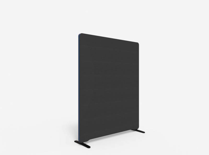 Lintex Edge Floor skærmvæg 120x150cm koksgrå med blå liste