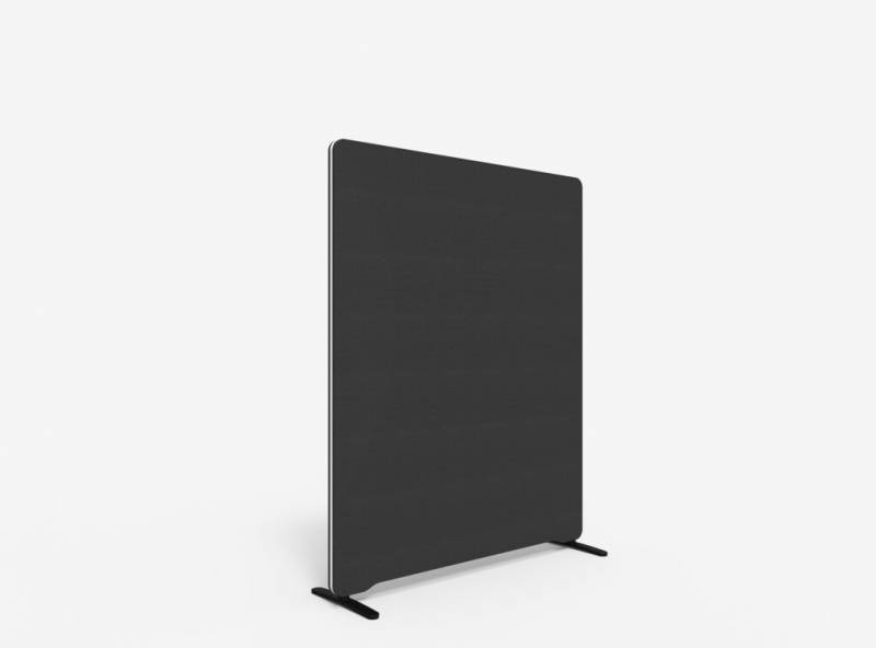 Lintex Edge Floor skærmvæg 120x150cm koksgrå med hvid liste