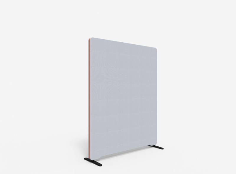 Lintex Edge Floor skærmvæg 120x150cm lys grå med orange liste
