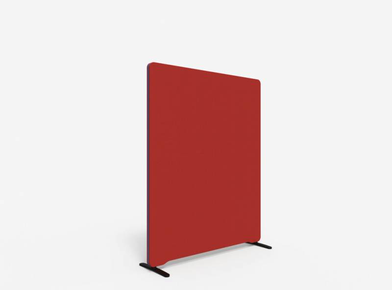 Lintex Edge Floor skærmvæg 120x150cm rød med blå liste