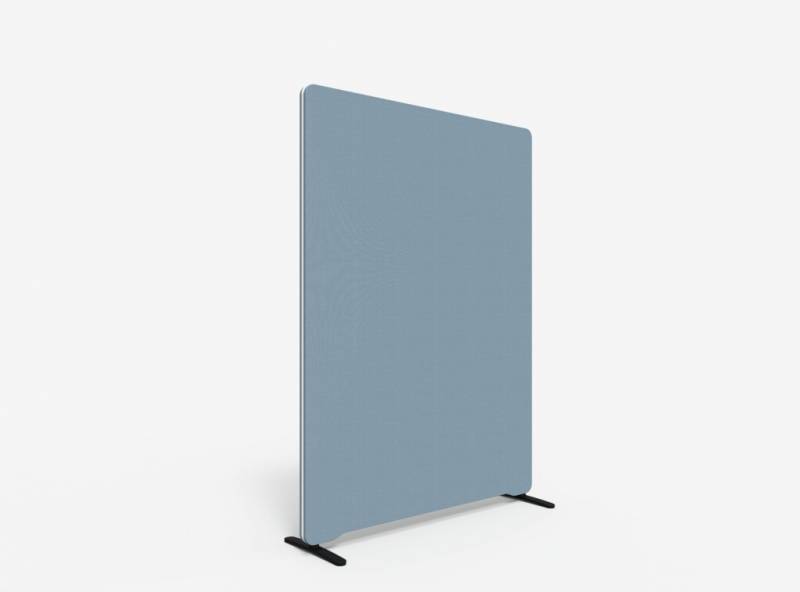 Lintex Edge Floor skærmvæg 120x165cm dueblå med hvid liste