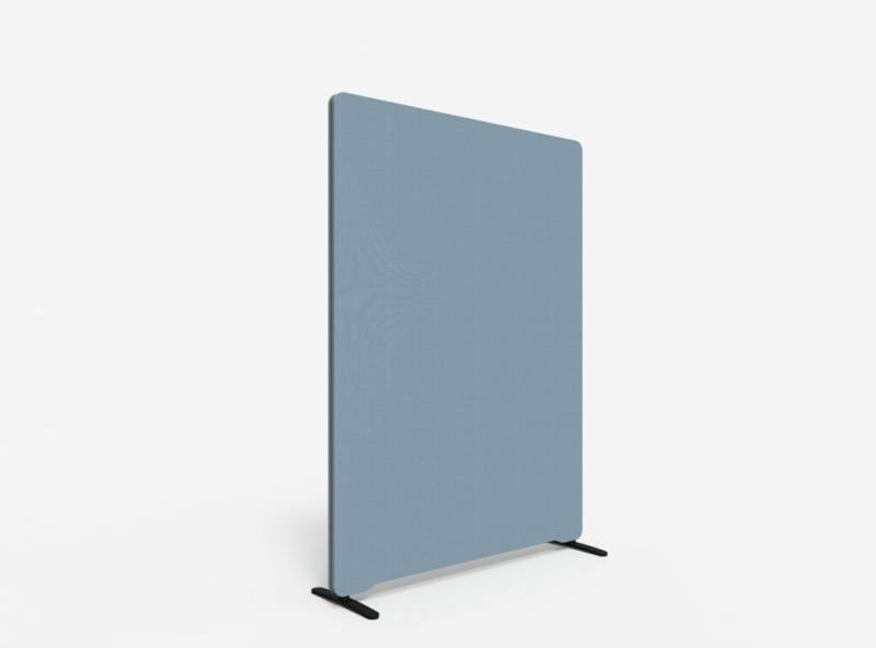 Lintex Edge Floor skærmvæg 120x165cm dueblå med mørkegrå liste