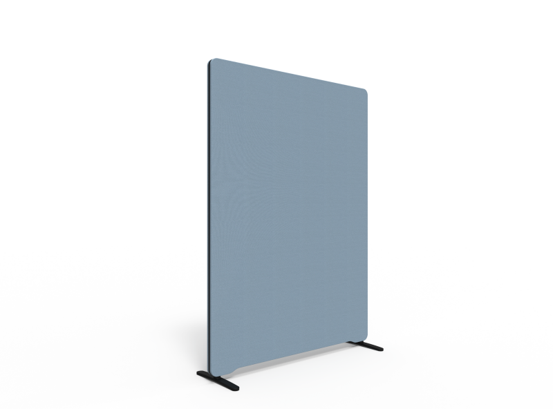 Lintex Edge Floor skærmvæg 120x165cm dueblå med sort liste