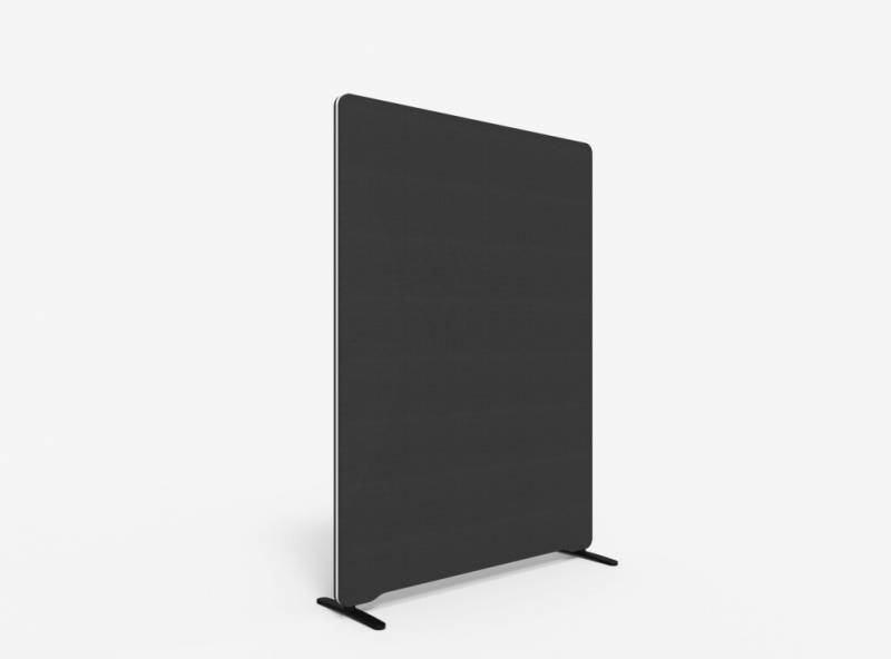 Lintex Edge Floor skærmvæg 120x165cm koksgrå med hvid liste