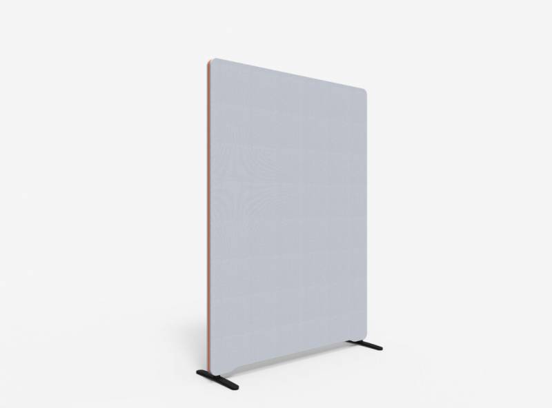 Lintex Edge Floor skærmvæg 120x165cm lys grå med orange liste