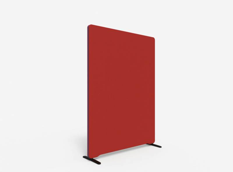 Lintex Edge Floor skærmvæg 120x165cm rød med blå liste