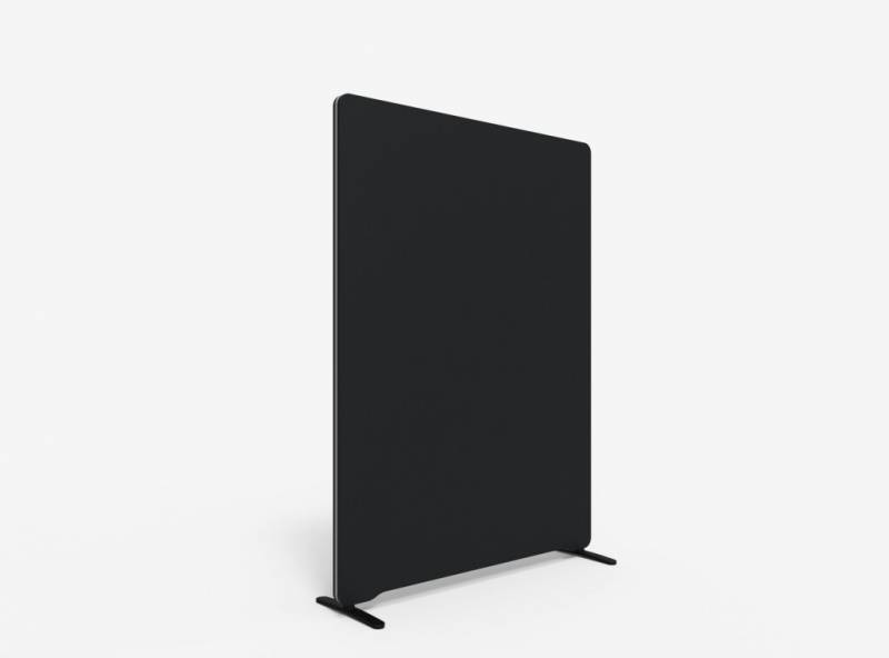 Lintex Edge Floor skærmvæg 120x165cm sort med grå liste