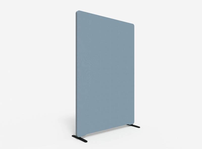 Lintex Edge Floor skærmvæg 120x180cm dueblå med grå liste
