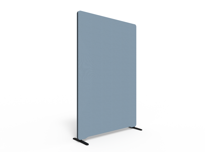 Lintex Edge Floor skærmvæg 120x180cm dueblå med sort liste