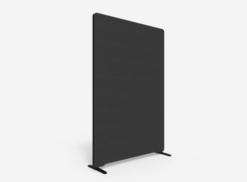 Lintex Edge Floor skærmvæg 120x180cm koksgrå med sort liste