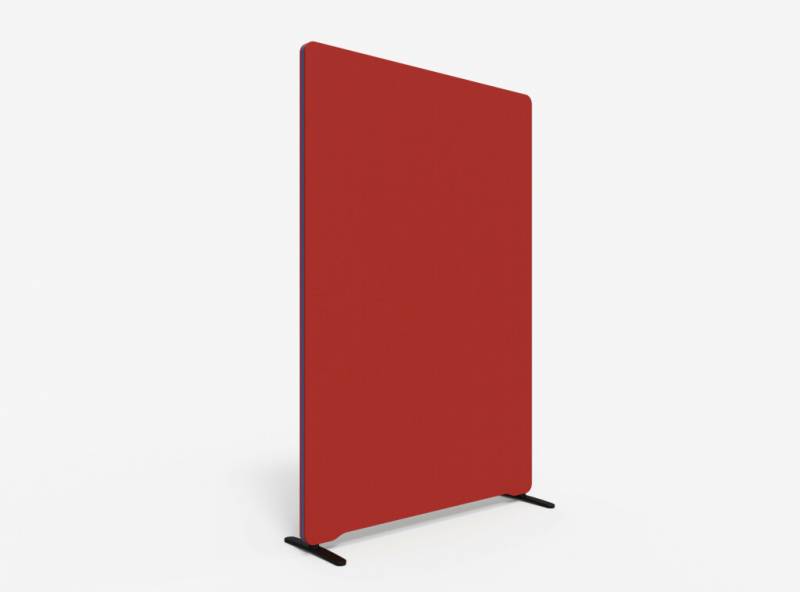 Lintex Edge Floor skærmvæg 120x180cm rød med blå liste