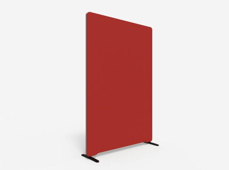 Lintex Edge Floor skærmvæg 120x180cm rød med grå liste