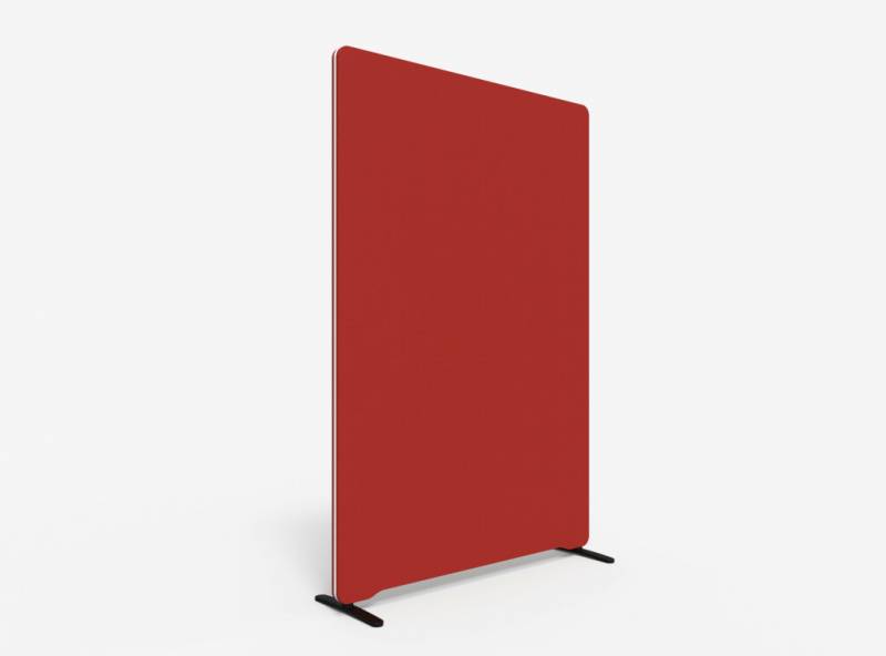 Lintex Edge Floor skærmvæg 120x180cm rød med hvid liste