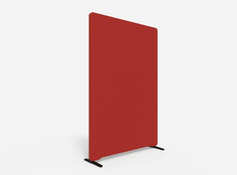 Lintex Edge Floor skærmvæg 120x180cm rød med orange liste