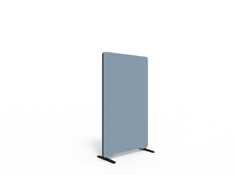 Lintex Edge Floor skærmvæg 80x135cm dueblå med sort liste