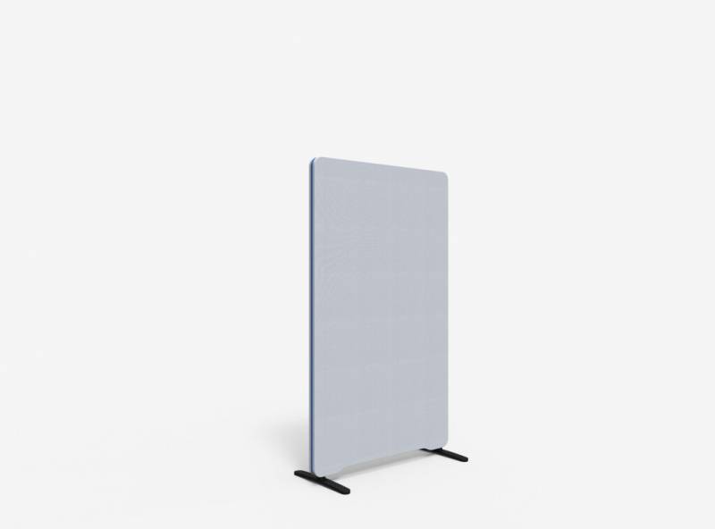 Lintex Edge Floor skærmvæg 80x135cm lys grå med blå liste