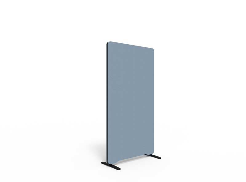 Lintex Edge Floor skærmvæg 80x150cm dueblå med sort liste