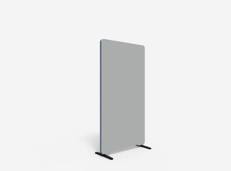 Lintex Edge Floor skærmvæg 80x150cm grå med blå liste