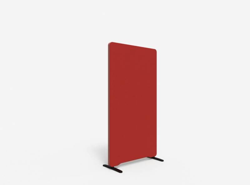 Lintex Edge Floor skærmvæg 80x150cm rød med grå liste