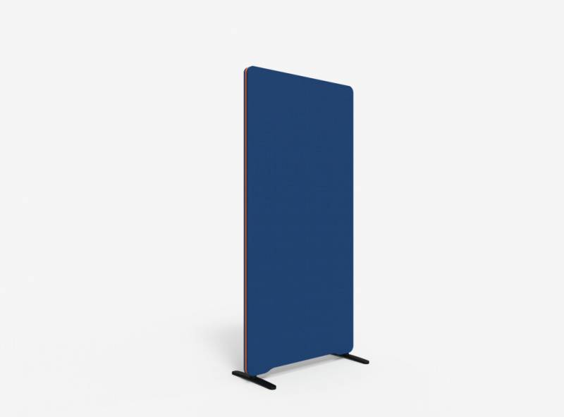 Lintex Edge Floor skærmvæg 80x165cm blå med orange liste